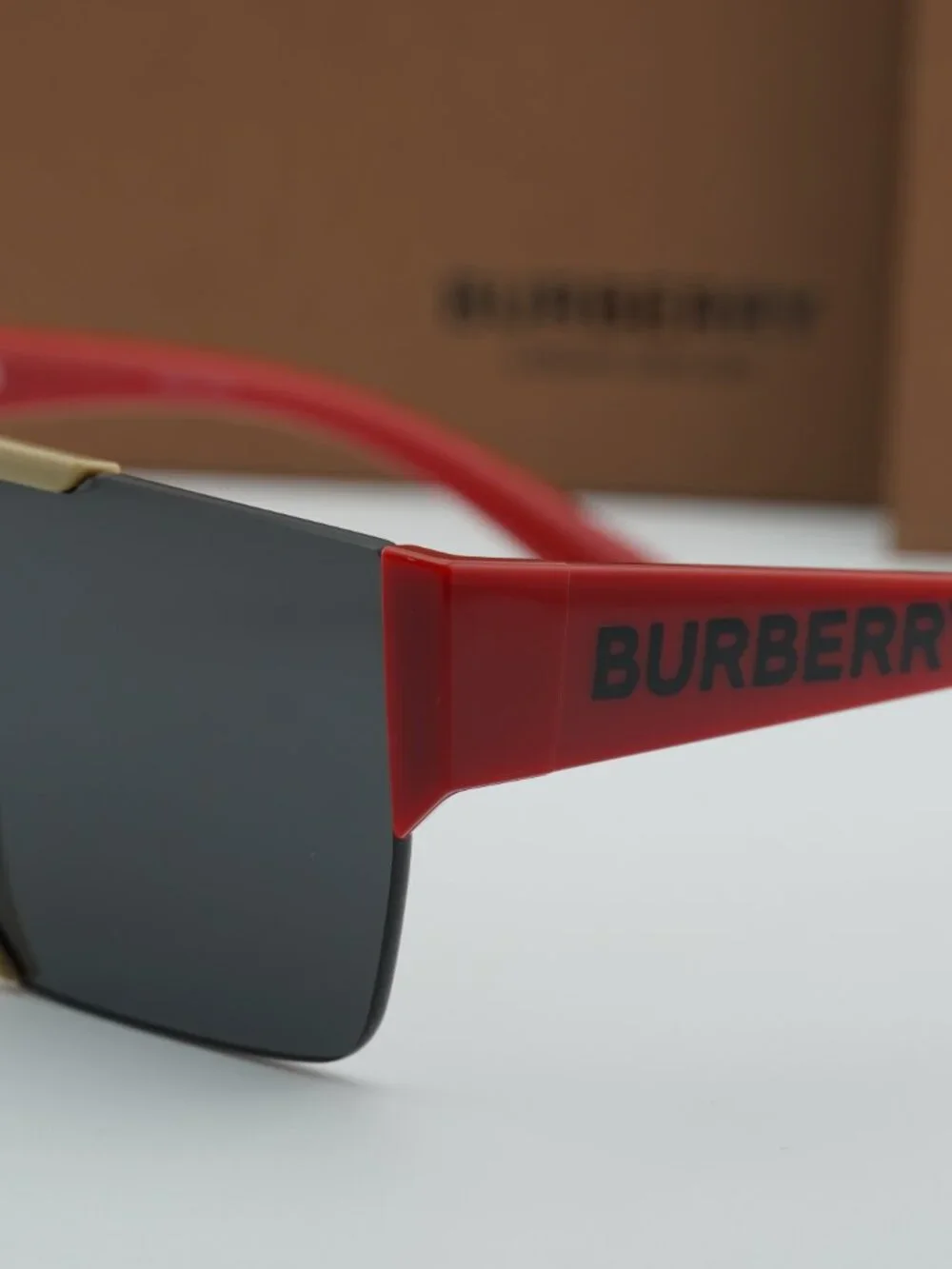 Burberry Kids JB4387 404787 Shield Sunglasses - Beige Red/Dark Grey